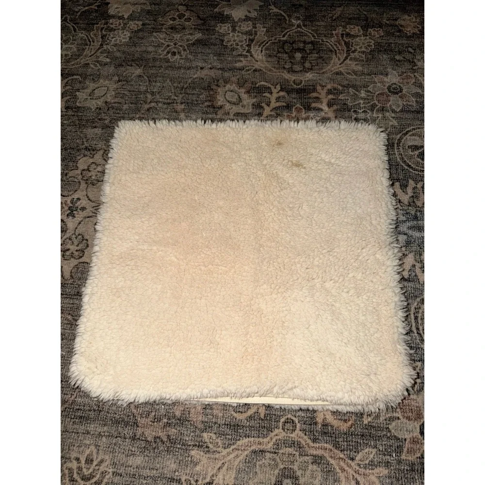 Pottery Barn Faux Fur Pillow Cover Beige